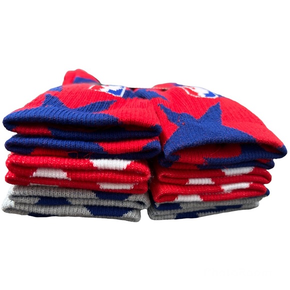 NBA Logoman Mens 6-12 Red White Blue Crew Sock NWT - Picture 7 of 7